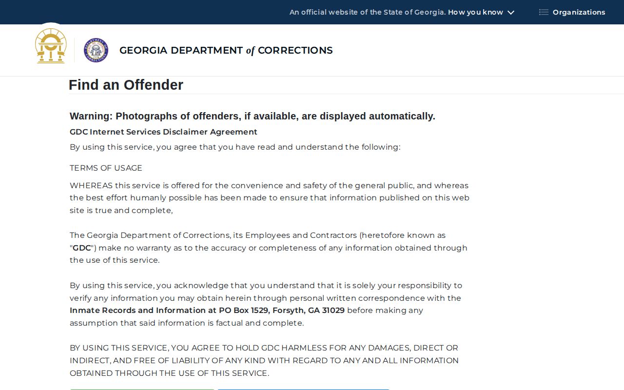 Muscogee County released inmate GDC offender search