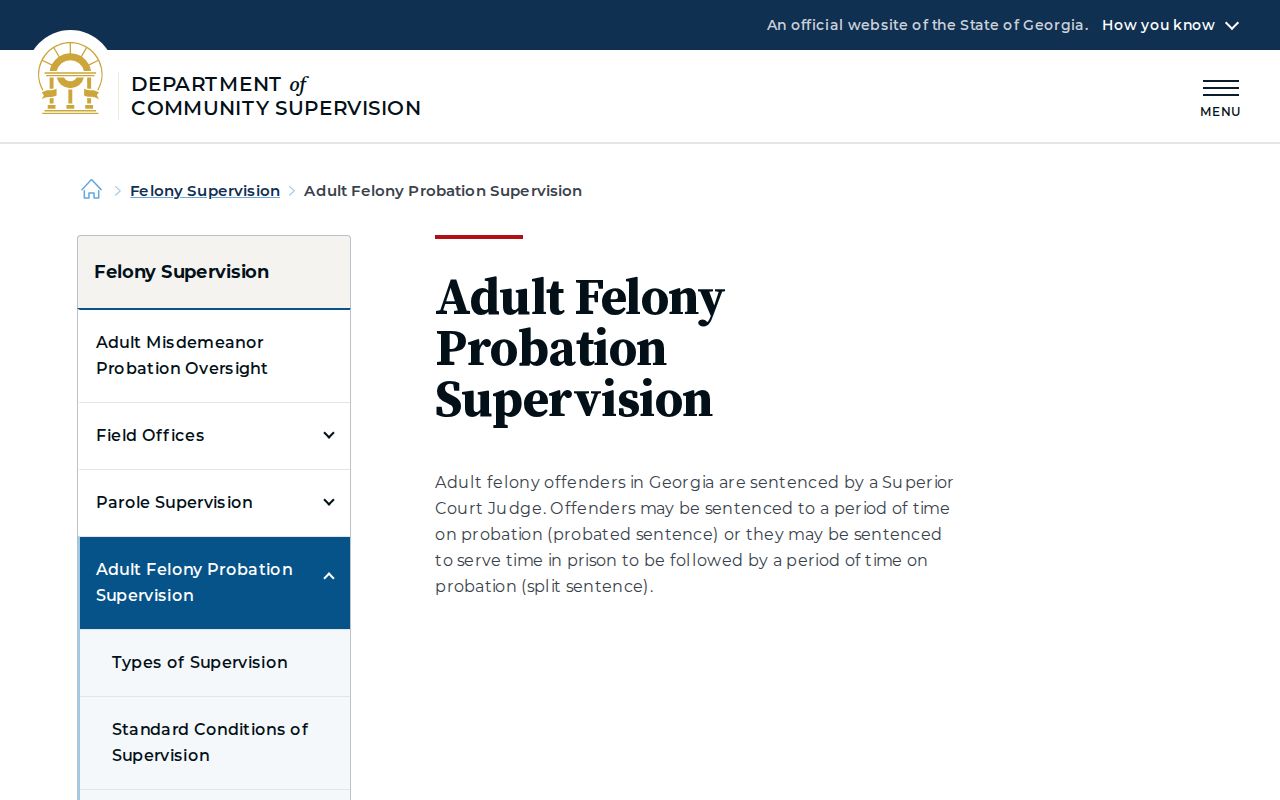 Muscogee County probation supervision record source